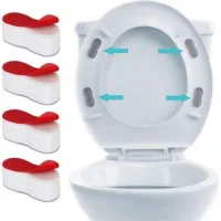 4 Piezas De Tope Universal Para Tapa De Inodoro Con Adhesivo Fuerte, Adecuado Para Hogares, Hoteles Y Escuelas