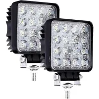 Led Work Light, 2 Pcs 48w Flood Led Light Bar For Car Tractor Offroad