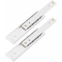 Deesse Shop - 2pcs Glissières De Tiroir À Roulement À Billes Robustes En Alliage D'Aluminium Glissière Lisse Télescopique Durable Pour Tiroir D'Armoire (140mm)