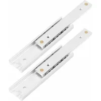 Deesse Shop - 2pcs Glissières De Tiroir À Roulement À Billes Robustes En Alliage D'Aluminium Glissière Lisse De Rail Télescopique Durable Pour Tiroir D'Armoire (100mm)