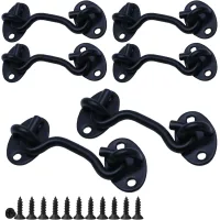 Cerraduras De Acero Inoxidable Para Puertas De Granero, Pestillo Resistente De 10,2 Cm (4 Pulgadas), Cerradura De Gancho Y Argolla Con Tornillos De Montaje, Ideal Para Ventanas, Puertas Corredizas, Do