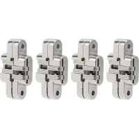 [charnières Miniatures] + 4pcs + Zinc Alloy Cross Hidden Hinge 180° + Pour Coffret Bijoux Porte Plaque Invisible