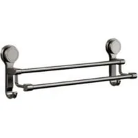 Suction Cup Towel Rack With 2 Bars, 30 Cm Wide, For Bathroom, Shower, Kitchen And Glass Door