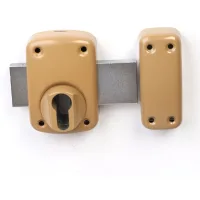 Cerrojo De Puerta Con Cilindro Europeo, Muy Buena Calidad, Color Dorado, Estética