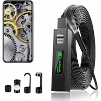 Cámara Endoscópica Wifi Usb Para Inspección, Cámara Endoscópica Hd 1200p Ip68 Resistente Al Agua Con 8 Led Para Iphone, Android, Ipad, Mac, Pc Y Portátiles (cable Flexible De 1 M).