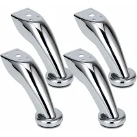 Patas De Acero Inoxidable Grueso Para Sofás – Juego De 4 Patas Cromadas Ajustables Para Sofás, Sillas, Taburetes Y Armarios.