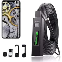 Cámara Endoscópica Wifi Usb, Cámara De Inspección Endoscópica, Cámara Endoscópica Impermeable Ip68 Hd 1200p Con 8 Led Para Iphone, Android, Ipad, Mac, Pc, Portátil (cable Flexible De 2 M)