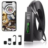 Cámara Endoscópica Wifi, Cámara De Inspección De Tuberías Hd 1200p Con Luz Led Para Iphone/android/ios/windows/mac/tablet/pc (2m)
