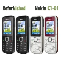 Teléfono Móvil Desbloqueado Nokia Original Reacondicionado Nokia C1-01 GMS 2G Con 1 SIM No charger negro