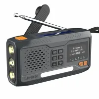 Haut-parleur Radio Dab Extérieur, Batterie Externe, Radio D'urgence À Manivelle À Énergie Solaire