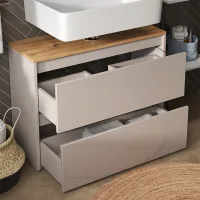 Mueble Bajo Lavabo Majest, Cachemira/artesanal, 80.1 X 62 Cm Con 2 Cajones, Vicco