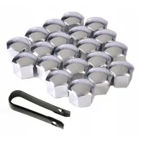 Tapones Cromados Para Tornillos De Rueda De 19 Mm, 20 Unidades.