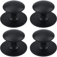 Tiradores Adhesivos Para Armarios, Pomos Autoadhesivos Para Armarios De Cocina, Tiradores Para Cajones, 4 Piezas (negro)