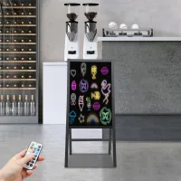 Panel Led Con Soporte — Panel De Menú Con Soporte De 40 X 60 Cm — Decoración Retro De Acero, Ideal Para Colegios, Bodas, Bares, Restaurantes, Cocinas Y El Hogar