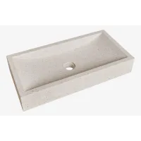 Lavabo Rectangular 60x30 Cm En Cemento Richard Sklum