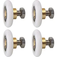 Juego De 4 Rodillos Para Puerta De Ducha, 25 Mm, Rueda De Rodillo Para Puerta De Ducha, Rueda De Repuesto Para Puerta Corredera