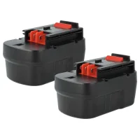 Vhbw 2x Batería Compatible Con Black & Decker Fs14psk  Hp142k, Fs1402d, Fs14ps, Fs1400d, Fs1400d-2 Herramienta (3000 Mah, Nimh, 14,4 V)