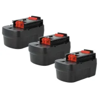 Vhbw 3x Batería Compatible Con Black & Decker Firstorm Bd14psk  Epc14ca, Epc14cab, Cp14k, Cp14kb, Cdc1440k Herramienta (3000 Mah, Nimh, 14,4 V)