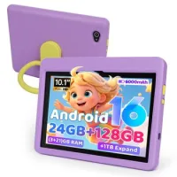 Tablet Para Niños Con Android 16, 24gb Ram, 128gb, 6000mah, Control Parental, Hd 1280x800, 10,1'' - 25,65 Cm