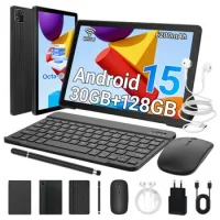 Tablet KOTSREN G13L Teclado+ratón+lápiz Incluidos, Octa-core, 30gb Ram, 128gb, 10.1", Android 15 – Negro