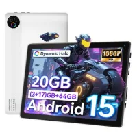 Tablet Android 15, 5-core 20(3+17)gb Ram, 64 Gb Rom, Pantalla Ips Hd 1280 X 800, Cámara Dual, 10,1'' – Blanco
