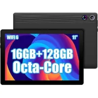 Tablet Octa Core, 16 Gb + 128 Gb, Hd 1280x800, 5g+2.4g Wifi 6, Bt 5.3, 6800 Mah, Android 14, 11'' – Negro