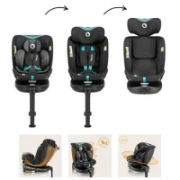Silla De Coche Giratoria Navy  Turquoise I-size (40-150 Cm) De Lionelo