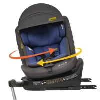 Silla De Coche Giratoria 360° - Seguridad Infantil - Polipropileno - Azul (53x46x64cm)