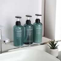 Lot De 3 Distributeurs De Savon Rechargeables De 500 Ml À Large Ouverture En Plastique Avec Pompe Et Distributeur De Shampoing