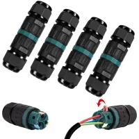 Conector Estanco Ip68 - 3 Polos - Para Cables De 5 A 12 Mm - 450 V - Iluminación Exterior - Lote De 4