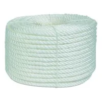 Hyc - Cuerda Torcida 12mm Polipropileno Blanco 4 Cabos 100 Mt