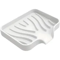 Porte-savon En Silicone De Haute Qualité - Design Anti-dérapant Et Drainant(blanc)