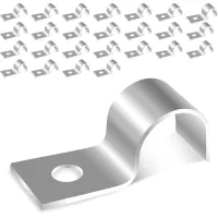30 Pièces Fixation Grillage Rigide Sur Mur Cavalier Cable, 8mm Attache Grillage Rigide Clips, 304 Acier Inoxydable Fixation Grillage Rigide Sur Poteau Fixation Pour Tubes De 8 Mm De Diamètre