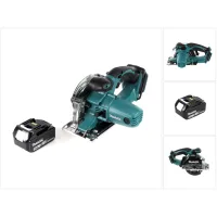 Makita Dcs 552 T1 Sierra Circular De Mano Para Metal Con Batería De 18 V Y 136 Mm + 1 Batería De 5,0 Ah + Hoja De Sierra Y Gafas De Protección - Sin Cargador