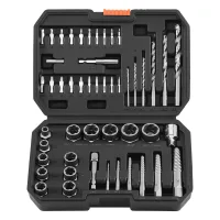 Vevor Juego De Extractor De Tuercas Y Tornillos Dañados 49 Piezas, Brocas Para Taladro Incluidas, Adaptadores Y Estuche De Almacenamiento, Herramientas Para Sacar Tornillos Rotos Oxidados Pintados