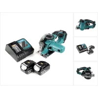 Makita Dcs 552 Rt 18 V Sierra Circular De Mano Para Metal Con Batería 136 Mm + 2 Baterías De 5,0 Ah Y Cargador + Hoja De Sierra Y Gafas De Protección