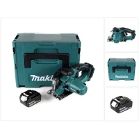 Makita Dcs 552 T1j Sierra Circular De Mano Para Metal De 18 V Y 136 Mm En Makpac + 1 Batería De 5,0 Ah + Hoja De Sierra Y Gafas De Protección - Sin Cargador