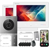 Interfono Hikvision Ds-kis705ey-2monitors Pantalla Táctil 7 Pulgadas