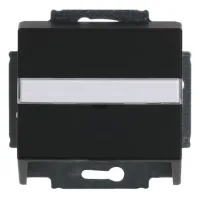Busch-jaeger Tapa Central Con Campo De Rotulación Conector De Comunicación Negro Mate - Plataforma 63 (1758-885), 2cka001724a4299
