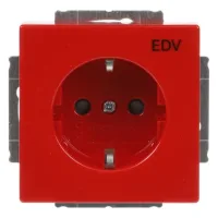 Busch-jaeger Schuko® Inserto De Enchufe Edv Safety+ Rojo - Plataforma 63 (20 Eucks/dv-12-82-101), 2cka002013a5463