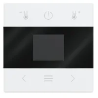 Busch-jaeger Placa Central Para Regulador De Temperatura Ambiente Con 6 Símbolos En Blanco Estudio Para Plataforma 63 (1794 Mdrt-84), 2cka006430a0420