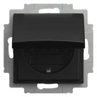 Busch-jaeger Enchufe Schuko® Safety+ Con Tapa Abatible Negro Mate - Busch-balance® Si (20 Eukb-915), 2cka002013a5540