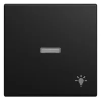 Busch-jaeger Balancín Con Impresión Símbolo De Luz "luz" Con Pequeña Cúpula Transparente Para Interruptor/pulsador, 1 Vez Negro Mate - Busch-balance® Si (1789 Li-915), 2cka001731a4034