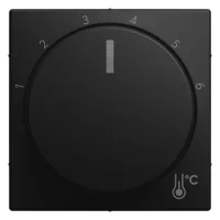 Busch-jaeger Placa Central Con Impresión Escala 1 … 6 Para Regulador De Temperatura Ambiente Botón Giratorio Negro Mate - Busch-balance® Si (1794 R-915), 2cka001710a4255