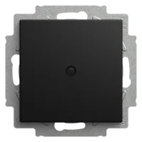 Busch-jaeger Placa Central Ciega Con Anillo De Soporte Tapa Ciega 1 Vía Con Anillo De Soporte Negro Mate - Busch-balance® Si (2538-915), 2cka001715a0321