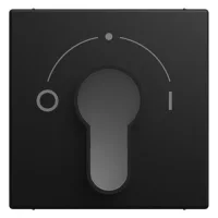 Busch-jaeger Tapa Central Con Impresión Símbolo "0 Y 1" Para Persiana, Interruptor De Llave Negro Mate - Busch-balance® Si (2557 Slpz-915-101), 2cka001710a4260