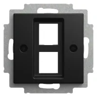 Busch-jaeger Placa Central Con Anillo De Soporte Inserción Modular-jack 2 Vías Negro Mate - Busch-balance® Si (2561-02-915), 2cka001753a0242