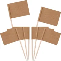Bandera Para Pinchos De Queso En Papel Kraft, 100 Uds., Marcadores Para Queso Y Tartas, Etiquetas De Queso En Papel Kraft Para Fiestas De Boda, Navidad, Halloween Y Pascua