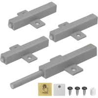 Push To Open Aimant Porte Placard Jiayi Lot De 4 Poussoir Placard Loquet Magnetique Porte Fermeture Push Open Amortisseur Pour Lourd Porte Armoire Fermeture Systeme Pour Tiroir, Gris