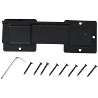 Loquet De Portail Basculant De 5,5 Pouces Avec 3 Trous, Robuste En Acier Au Carbone Pour Clôture Extérieure En Bois, Double Loquet Réglable À 180° Pour Portail Battant Coulissant, Port
